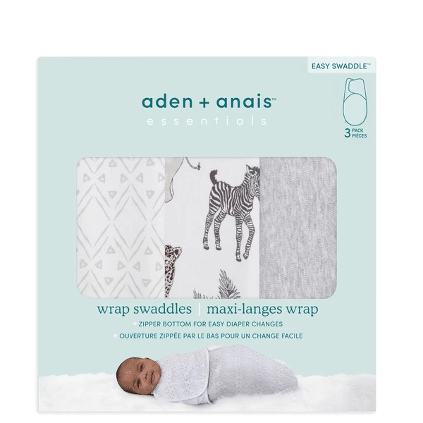 Aden + Anais™ Essential S Easy Swaddle™ Wrap-around Pucksack 3-pack Toilet - Afbeelding 5