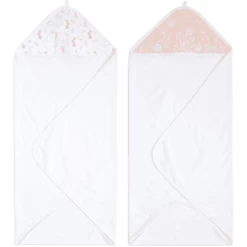 Aden +anais⢠Hooded Badhanddoek 2-Pack Blush Ing Bunnies