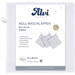 Alvi ® Gaasflanel 3-pack Wit 20 X 20 Cm