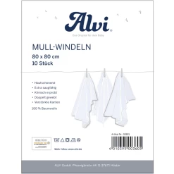 Alvi ® Gaasluiers Pak Van 10 Witte 80 X 80 Cm