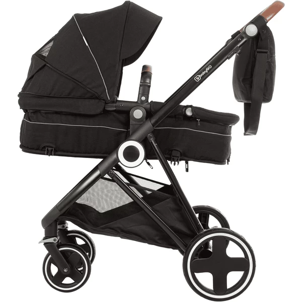 BabyGO Combi Wandelwagen Halime 3 In 1 Anthracite Black - Afbeelding 4