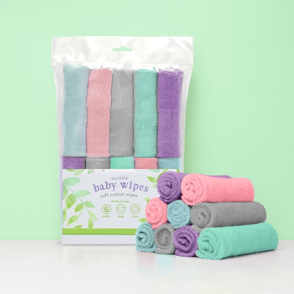Bambino Mio Wet Wipes Herbruikbaar, Pak Van 10, Cloud - Afbeelding 3