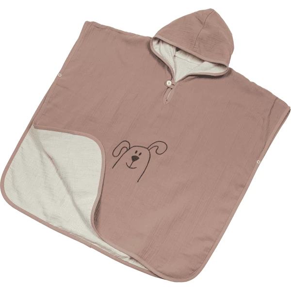 Be Be 's Collection Mousseline Badponcho Oud Roze 2-5 Jaar