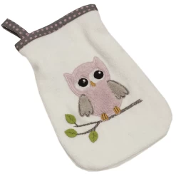 Be Be 's Collection Washandje Uilen Roze