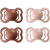 BIBS Dummies Supreme Blush / Bosmarmot Siliconen 6-36 Maanden, 4 St.
