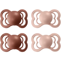 BIBS Dummies Supreme Blush / Bosmarmot Siliconen 6-36 Maanden, 4 St.