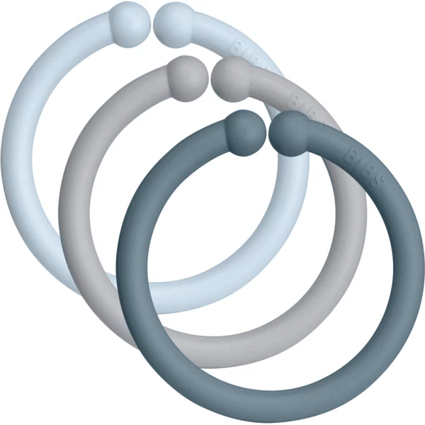 BIBS Loops Cloud/Baby Blue/ Petrol 12 Stuks