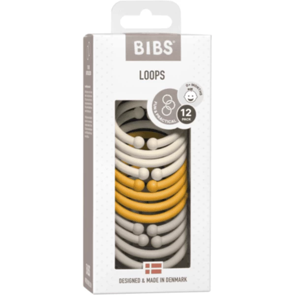 BIBS Loops Ivory/Honey Bee/Sand 12 Stuks - Afbeelding 4