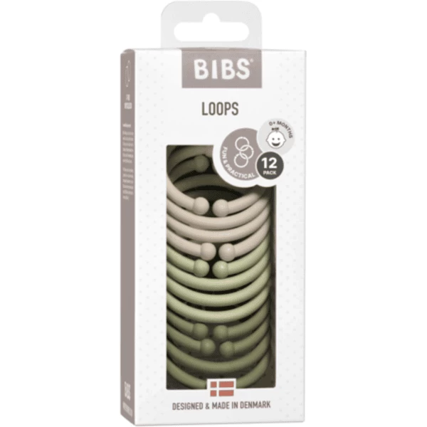 BIBS® Loops Vanille/Sage/ Olive 12 Stuks - Afbeelding 4