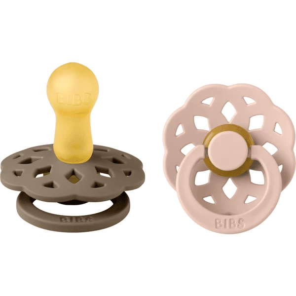 BIBS Soother Boheme 6-18 Maanden Donkere Eik / Blush - Afbeelding 2