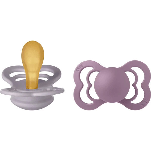 BIBS® Soother Supreme Fossil Grey & Mauve Latex 6-36 Maanden, 2 Stuks. - Afbeelding 4