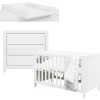 Bopita Babykamer Thijn 2-delig 60 X 120 Cm Wit Met Aankleedplateau