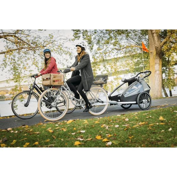 CROOZER Kid Keeke 2 Kinderfietskar Stone Grijs Inclusief Joggerset - Afbeelding 2