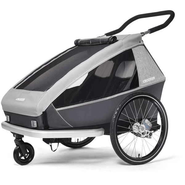 CROOZER Kid Keeke 2 Kinderfietskar Stone Grijs Inclusief Joggerset - Afbeelding 4