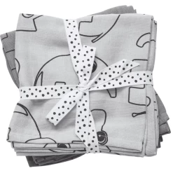 Done By Deer ™ Spit Towel 2-pack Contour Grijs