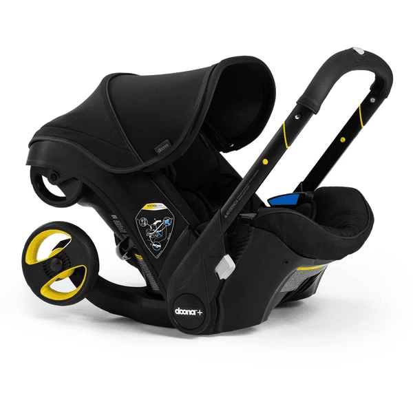 Doona Autostoel Midnight Edition Zwart Met Volledig Geïntegreerd Chassis 2 In 1 - Afbeelding 2