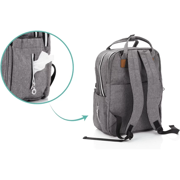 Fillikid Wisselende Rugzak Rome Lichtgrijs GemĂȘleerd - Afbeelding 2