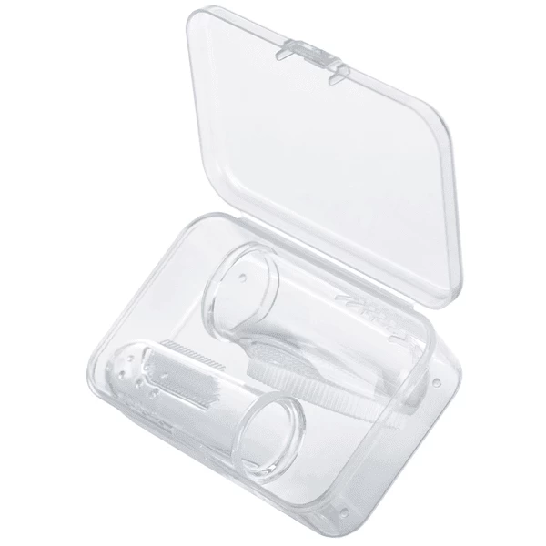 Haakaa® Vingertandenborstel Baby, Transparant - Afbeelding 4