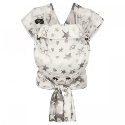 Hoppediz Babydraagzak Hop-Tye Buckle Jacquard Singapore Grijs