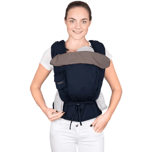 Hoppediz Draagzak Bondolino Plus Popeline Marine Grijs - Afbeelding 5