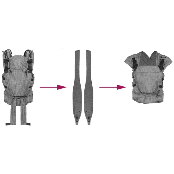Hoppediz Drager Voor De Hoppediz Draagzak WrapCon Grijs - Afbeelding 3