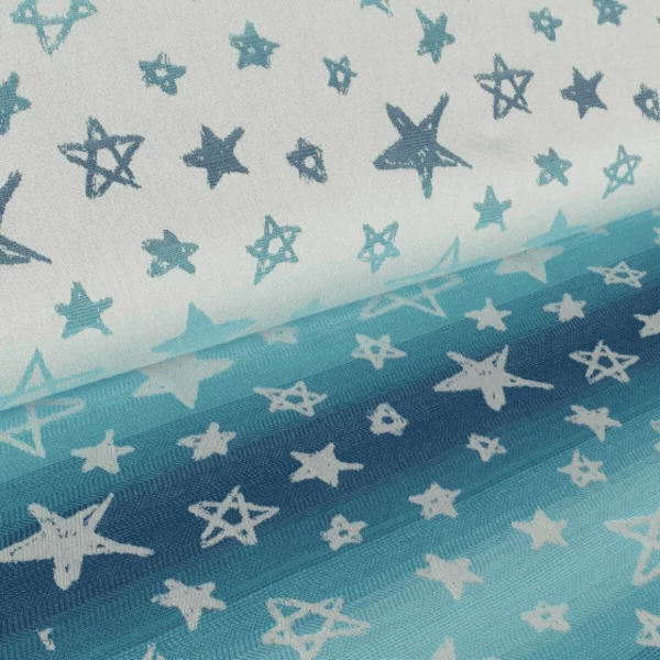 Hoppediz Pasgeboren Babydrager Primeo Jacquard Singapore Blue - Afbeelding 5