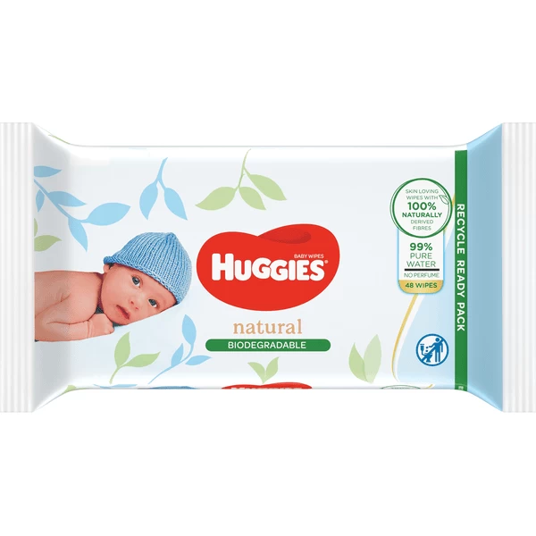 Huggies Natte Babydoekjes Natural 8 X 48 Doekjes - Afbeelding 3