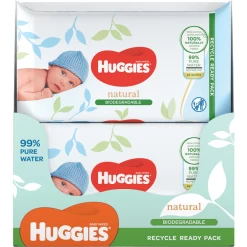Huggies Natte Babydoekjes Natural 8 X 48 Doekjes