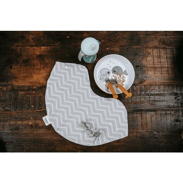 KipKep 3in1 Boerendoek Slabbetje Kisses4You Silver Grijs - Afbeelding 5