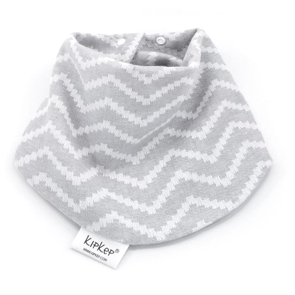 KipKep 3in1 Boerendoek Slabbetje Kisses4You Silver Grijs