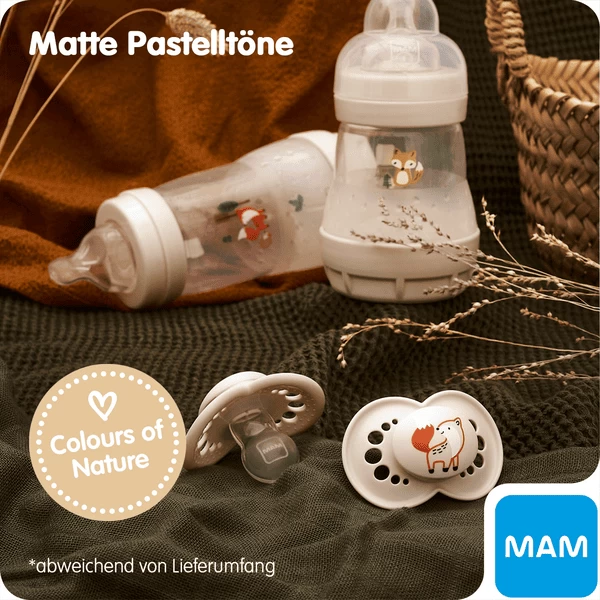 MAM Babyfles Easy Start Anti-koliek-Elementen 160 Ml 2 Stuks Konijn/uil In Grijs/roze - Afbeelding 4