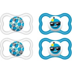 MAM Fopspeen Air Blauw / Wit 16 - 36 Maanden Latex 4 Stuks
