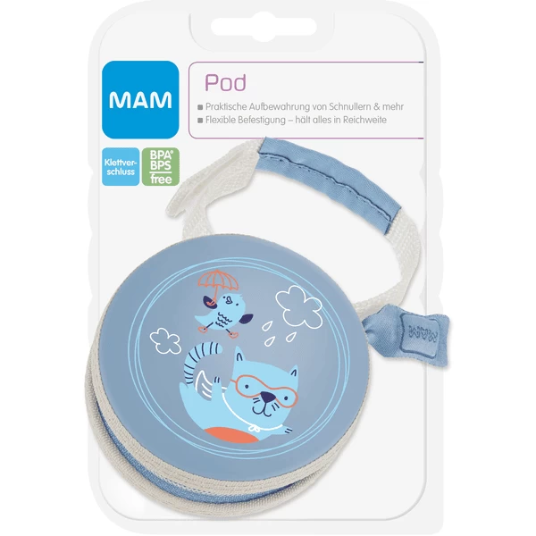 MAM Fopspeenzakje In Blauw, Motief: Kat - Afbeelding 2