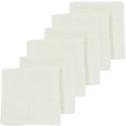 MEYCO Burp Cloths Set Van 6 Terry Off White