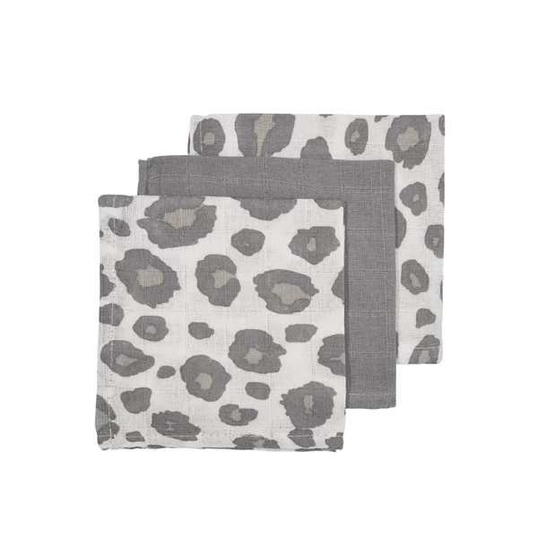 Meyco Burpdoeken 3-pack Panter Neutraal/grijs 30 X 30 Cm - Afbeelding 4