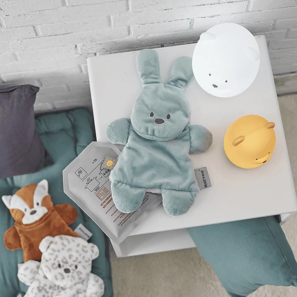 Nattou Buddiezzz Doudou + Gel Pack Bunny Groen - Afbeelding 2