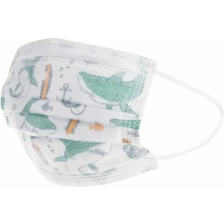 Nuby Nûby Alledaags Wegwerpmasker In Een Verpakking Van 10, Mond-neus Bescherming Voor Kinderen Van 4-12 Jaar, 3-laags Voor Jongens