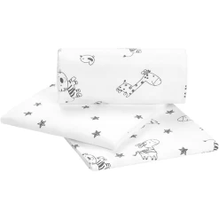 OdenwÀlder Molton Doekjes Animal Farm 3-delige 3-delige Antracietkleurige Doekjes 80 X 80 Cm