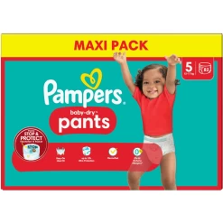 PampersĀ® Pampers Baby-Dry Broekjes, Maat 5 Junior 12-17 Kg, Maxi Pack (1 X 82 Broekjes)