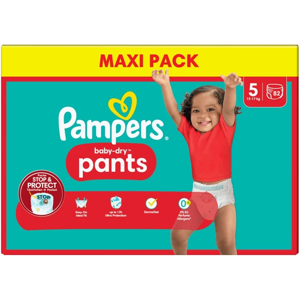 Pampers® Pampers Baby-Dry Broekjes, Maat 5 Junior 12-17 Kg, Maxi Pack (1 X 82 Broekjes)