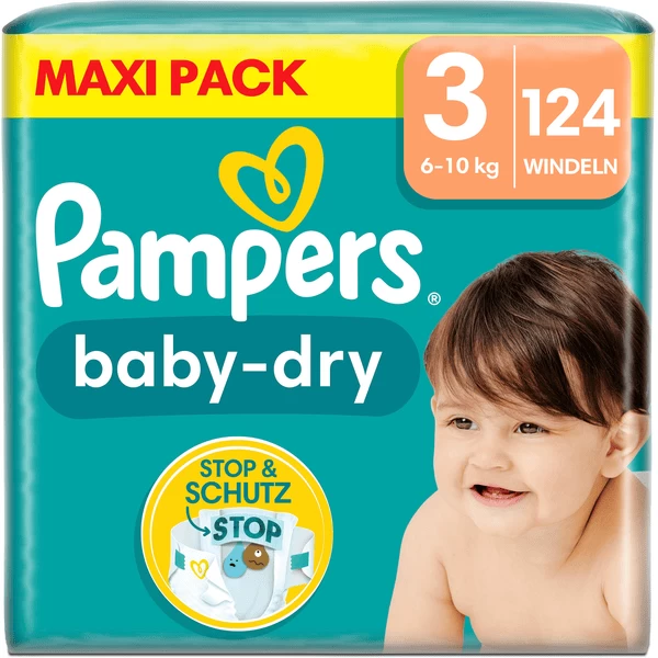 Pampers® Pampers Baby-Dry Luiers, Maat 3, 6-10kg, Maxi Pack (1 X 124 Luiers) - Afbeelding 3