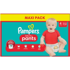 PampersĀ® Pampers Baby-Dry Pants, Maat 4 Maxi 9-15 Kg, Maxi Pack (1 X 90 Pants)