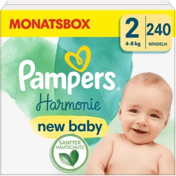 Pampers® Pampers Harmonie Maat 2, 4kg - 8kg, Maandbox (1x240 Luiers)