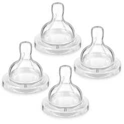 Philips Avent Anti-Kolik Klassik+ Speen Voor Fles SCF636/27, Papspeen Vanaf 6 Maanden, 2 X 2 Stuks