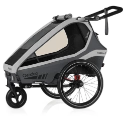 Qeridoo ® Kidgoo1 Kinderfietskar Steel Grijs