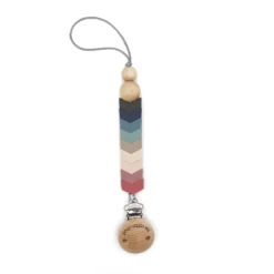 The Cotton Cloud Dummy Ketting Silicone Chevron Rose