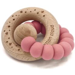 The Cotton Cloud Silicone Bijtring Rond Wilde Roos