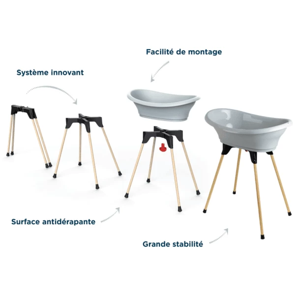 THERMOBABY® Thermobaby ® Vasco 7 In 1 Badset, Grijze Charme - Afbeelding 3